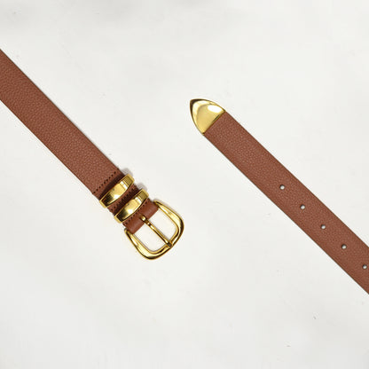 CLASSIC 90's TIP BELT IN POLISHED GOLD