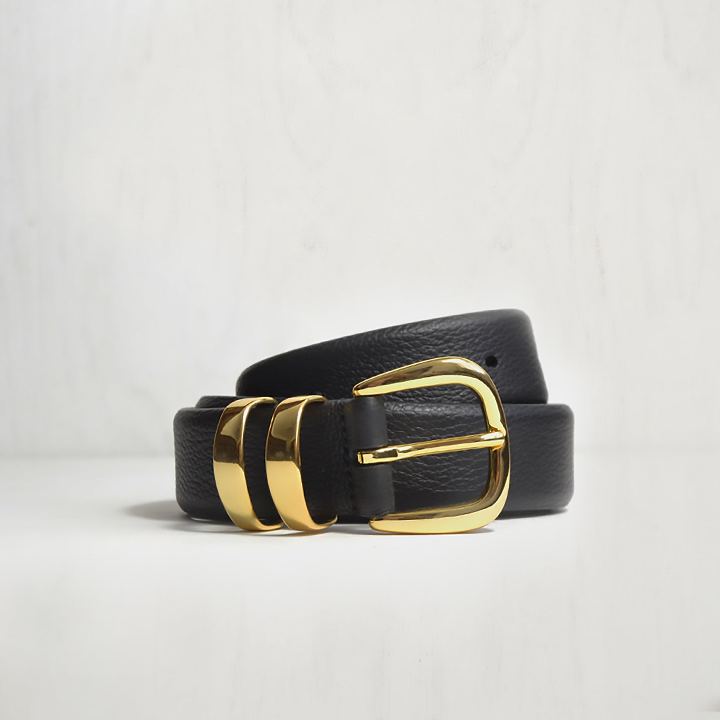 CLASSIC 90's TIP BELT IN POLISHED GOLD