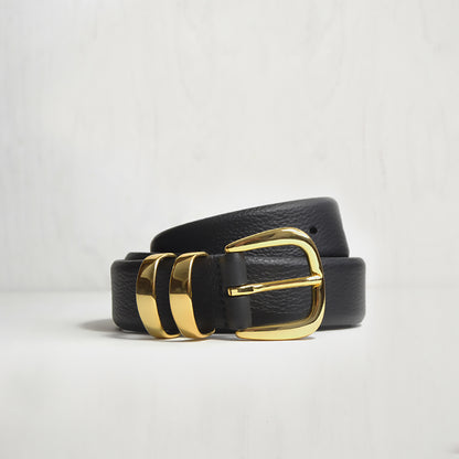 CLASSIC 90's TIP BELT IN POLISHED GOLD