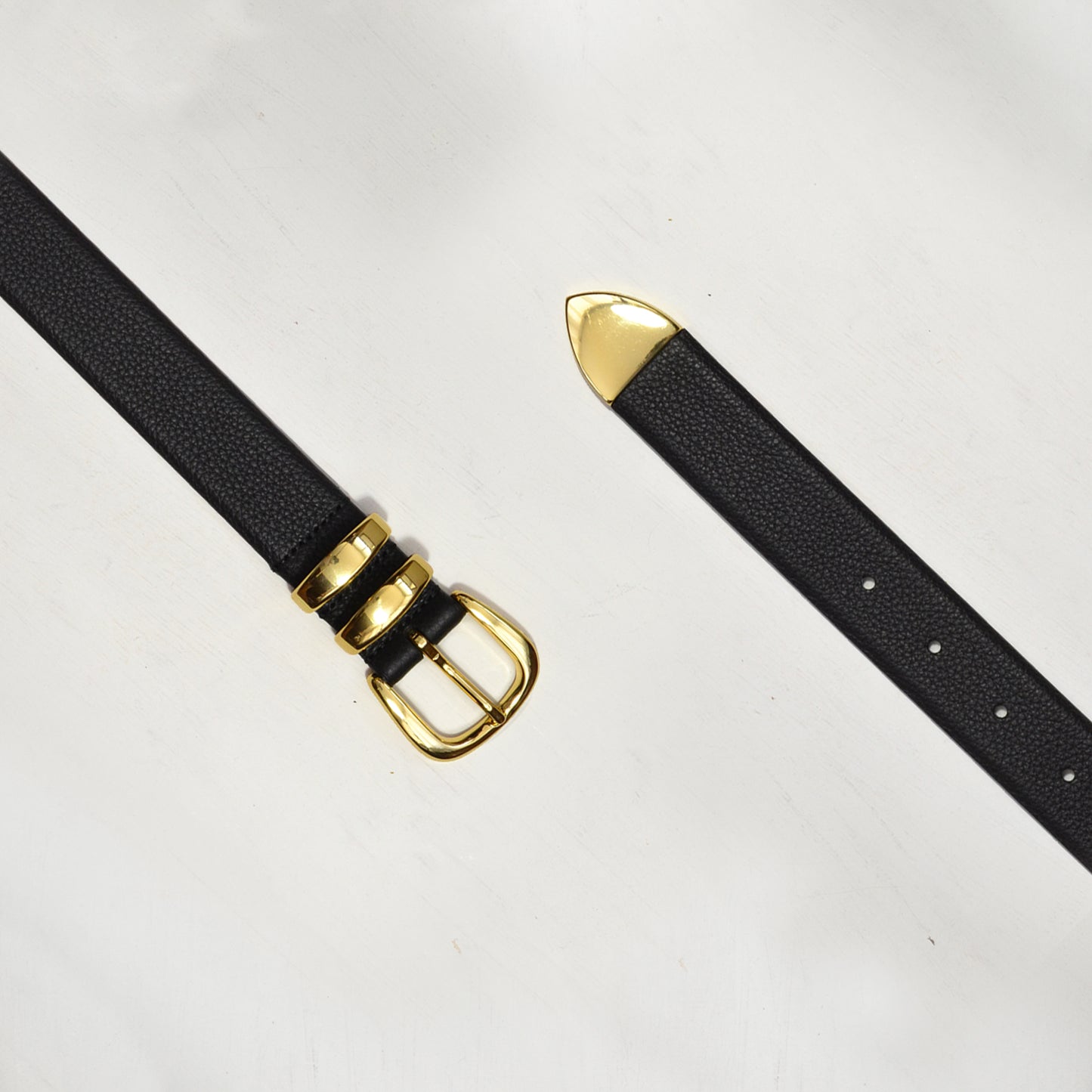 CLASSIC 90's TIP BELT IN POLISHED GOLD