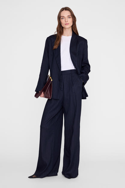ARETHA BLAZER NAVY PINSTRIPE BLAZER