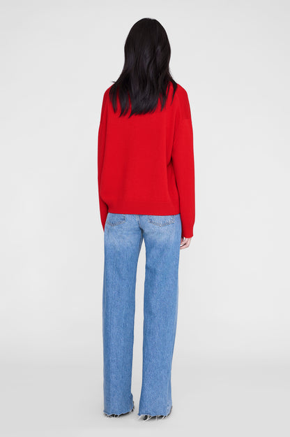 ANINE BING Lee Cashmere Sweater In Tango Red - image 3