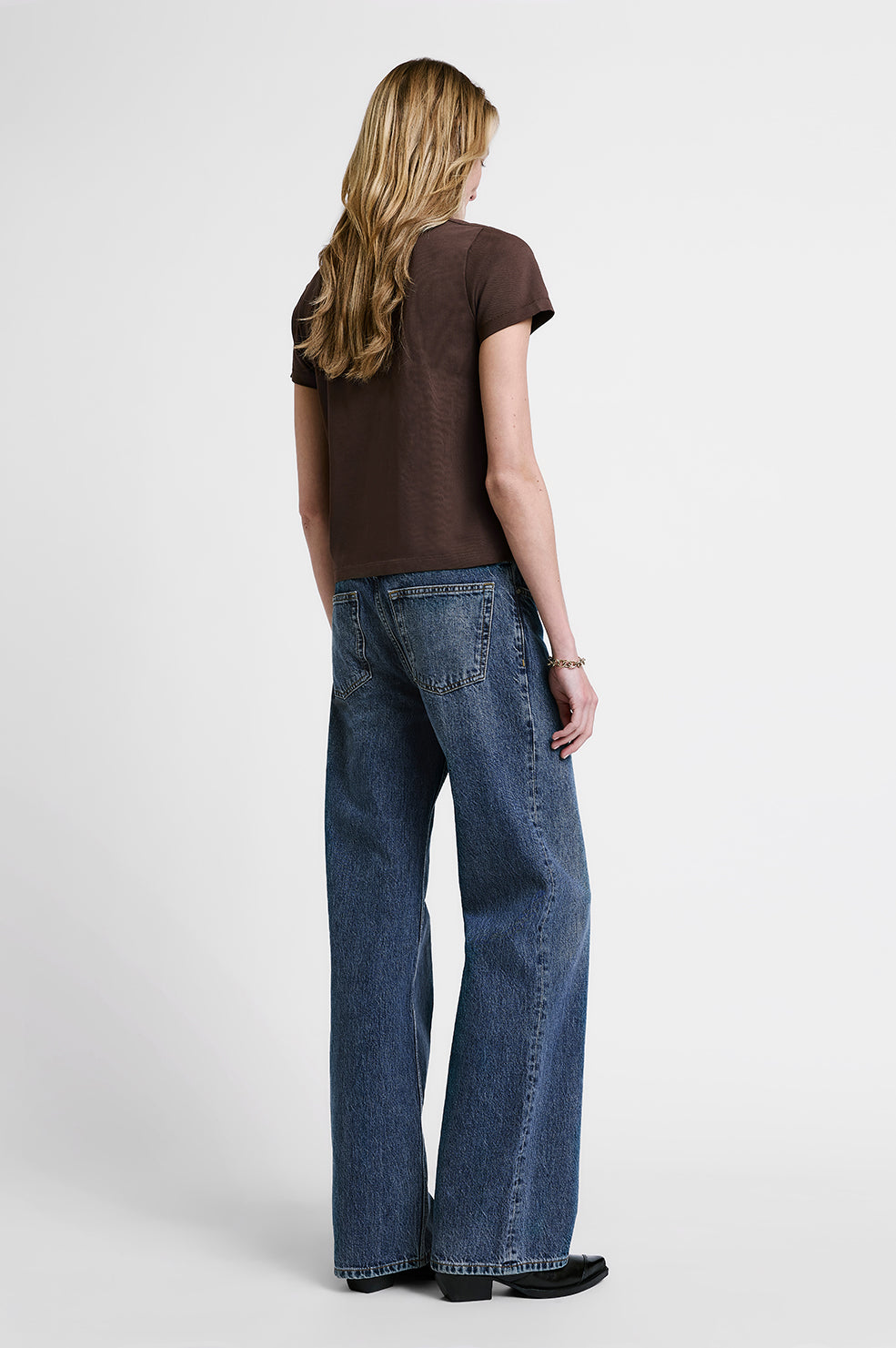 SHELLEY TEE MONOGRAM - CHOCOLATE BROWN
