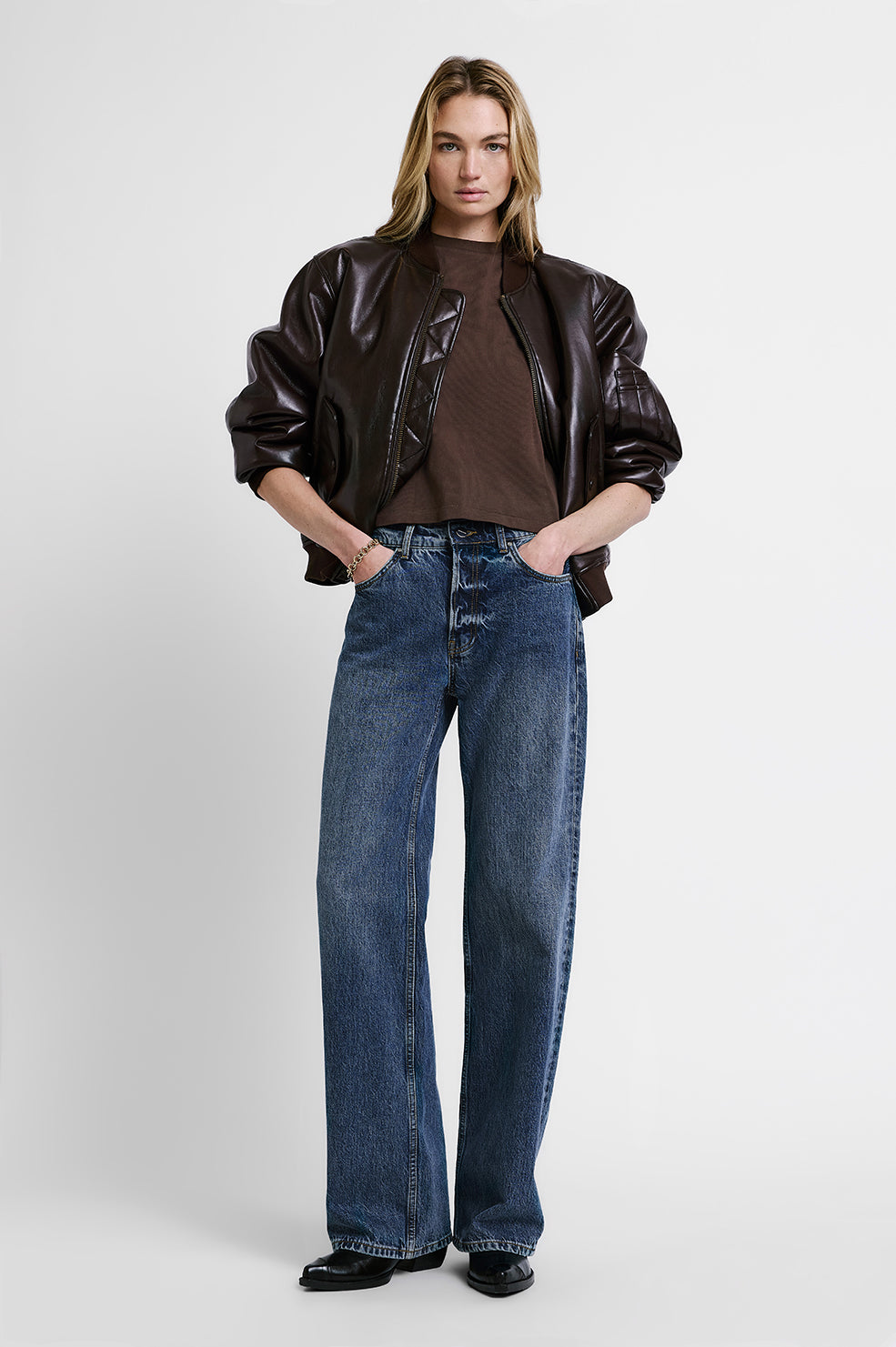 SHELLEY TEE MONOGRAM - CHOCOLATE BROWN