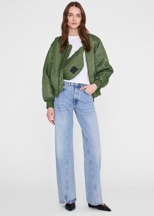 Leon Small Waist Bag Nylon In Army Green by ANINE BING - view 1