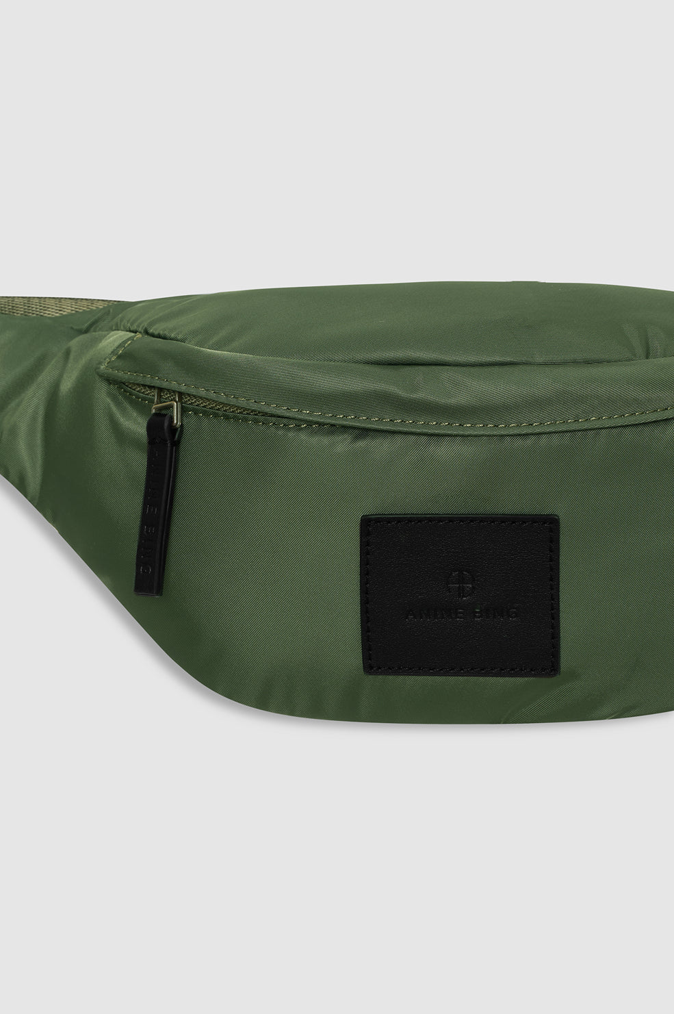 Leon Small Waist Bag Nylon In Army Green by ANINE BING - view 3