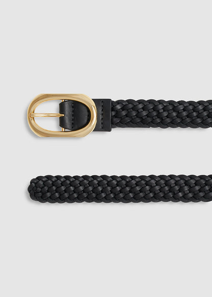 SIGNATURE LINK BELT BRAIDED BLACK BELT