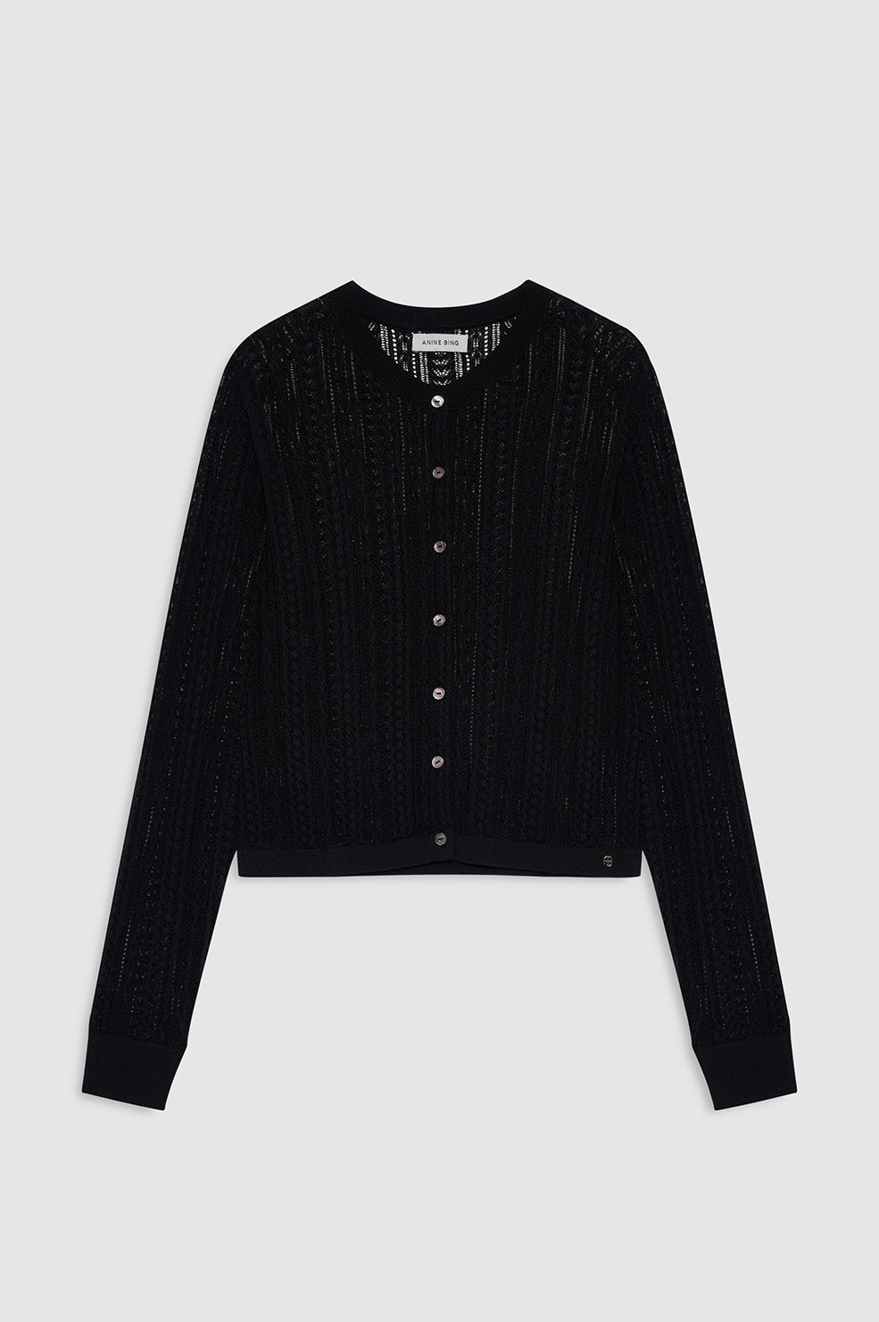 MONI CROP CARDIGAN BLACK KNIT