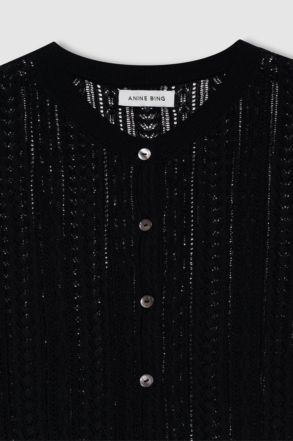 MONI CROP CARDIGAN BLACK KNIT