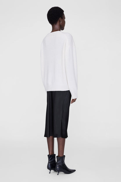 BAR SILK SKIRT - BLACK