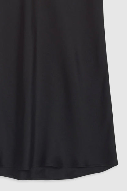 BAR SILK SKIRT - BLACK