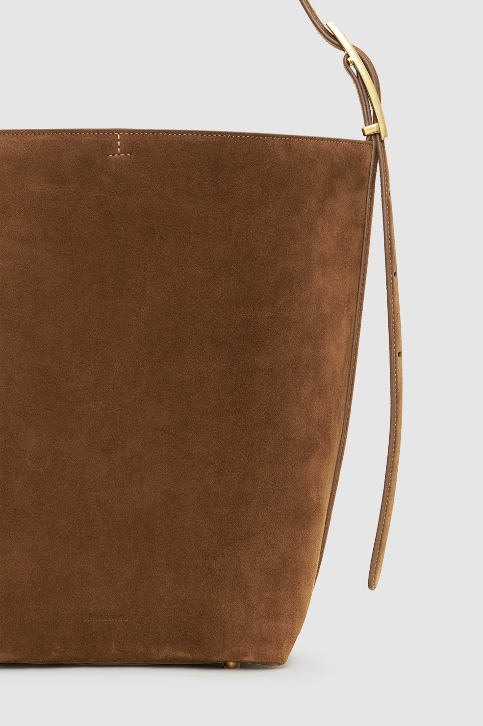 ELLY MEDIUM BUCKET BAG SUEDE - TOBACCO