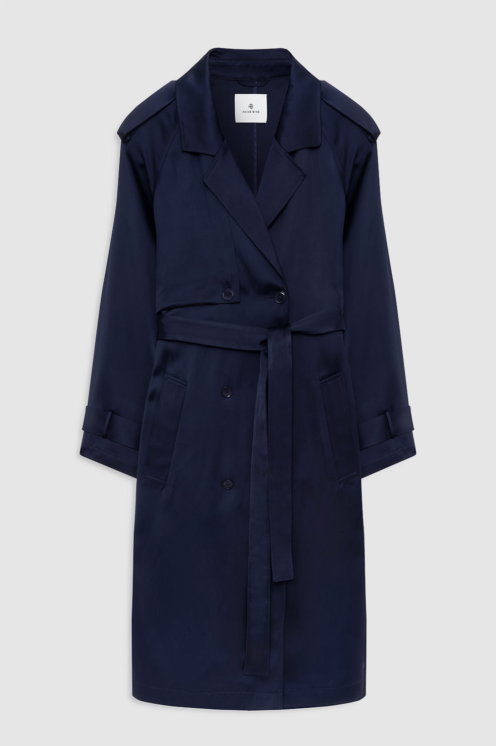 RICKIE MAXI TRENCH - NAVY