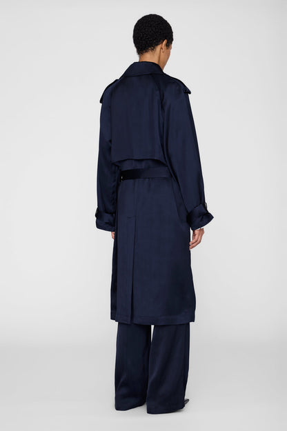 RICKIE MAXI TRENCH - NAVY