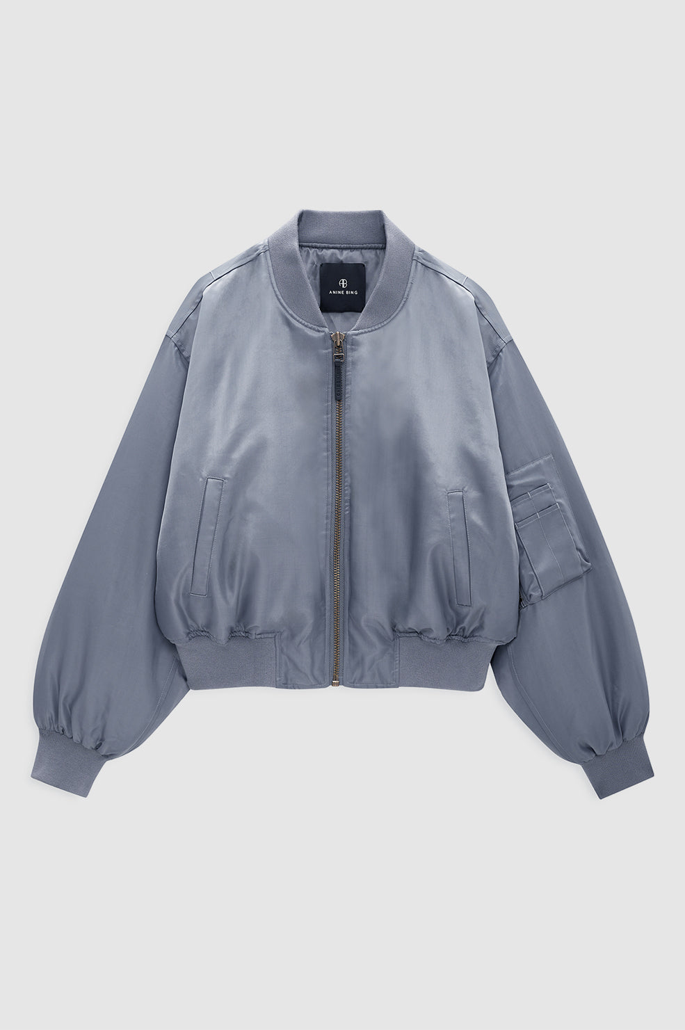 CROPPED LEON BOMBER - DARK GREY