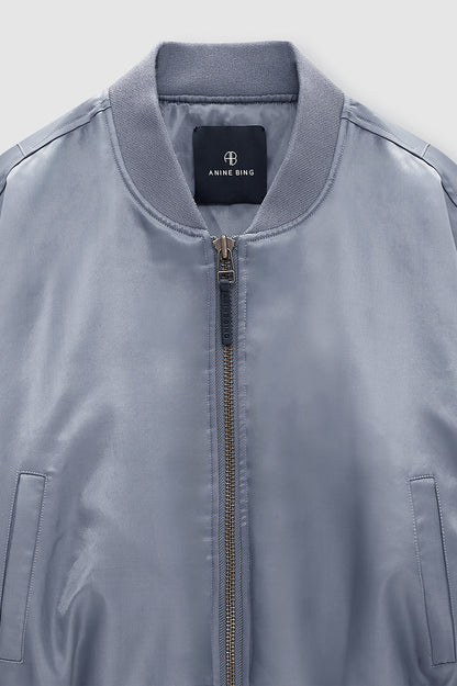 CROPPED LEON BOMBER - DARK GREY
