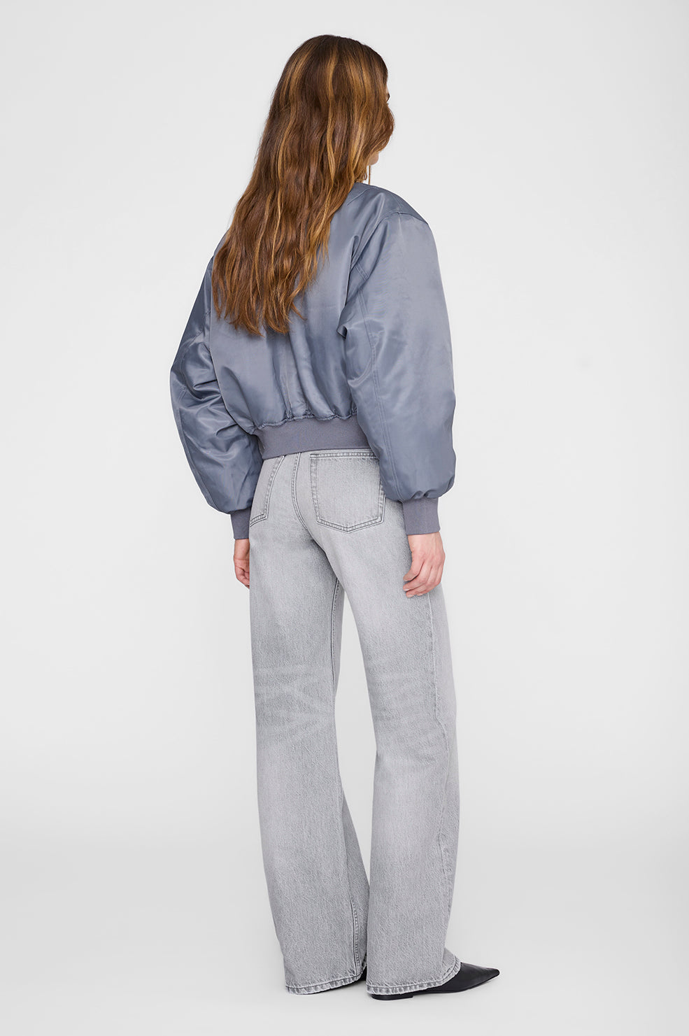 CROPPED LEON BOMBER - DARK GREY