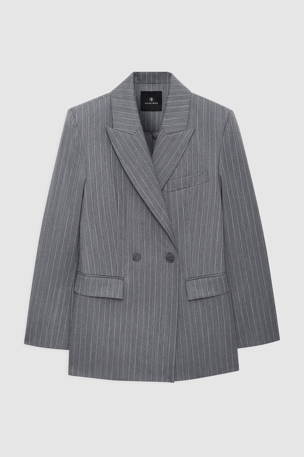 TIPHAINE BLAZER - LIGHT GREY PINSTRIPE