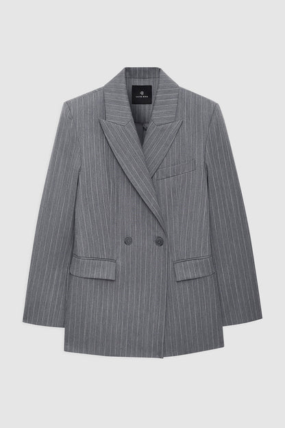 TIPHAINE BLAZER - LIGHT GREY PINSTRIPE