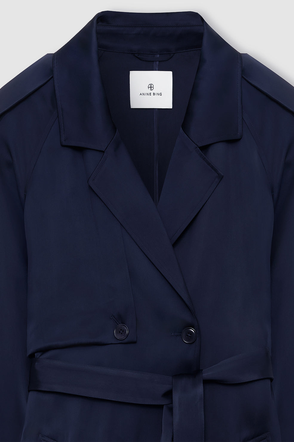RICKIE MAXI TRENCH - NAVY
