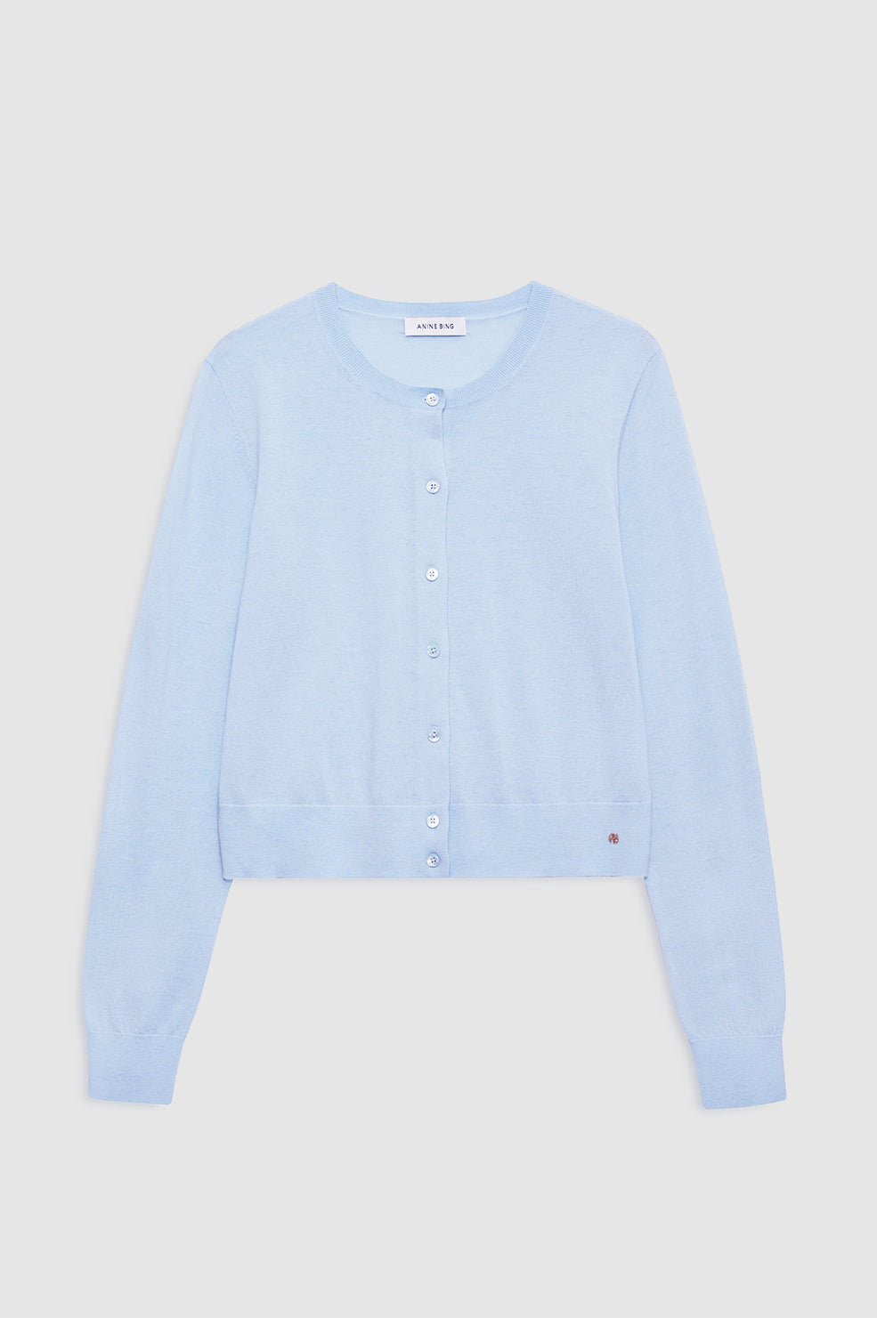 MONI CROP CARDIGAN - PALE BLUE
