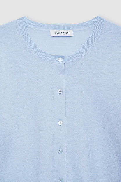 MONI CROP CARDIGAN - PALE BLUE