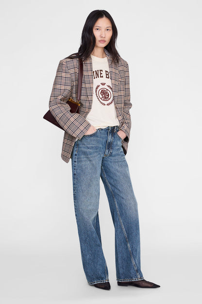 Jaylin Tee Collegiate In Cream by ANINE BING - view 3