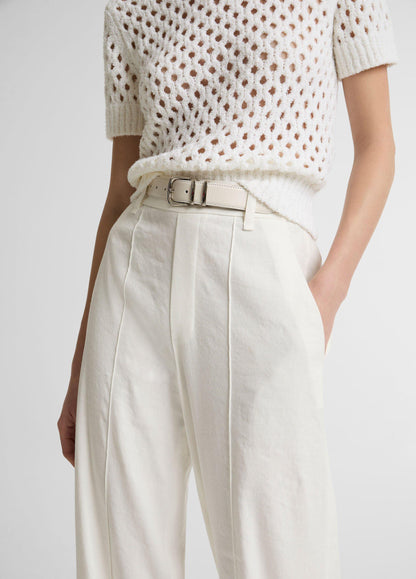 Joan High Rise Pull-On Linen Pant Off White by Vince - view 4