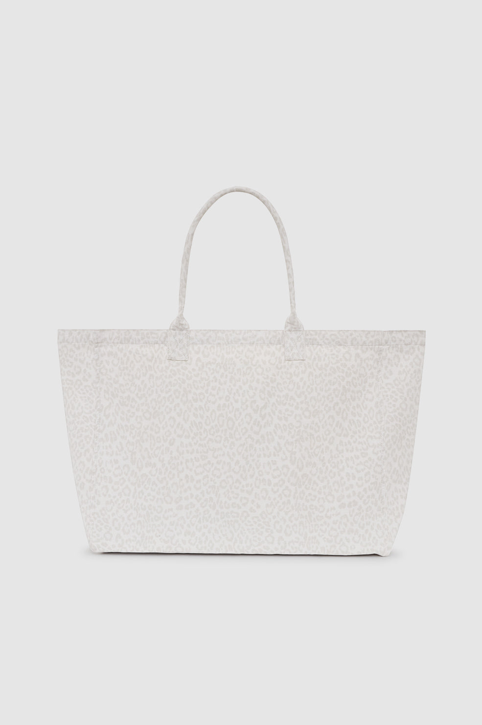 LEO CANVAS TOTE - WASHED WHITE LEOPARD