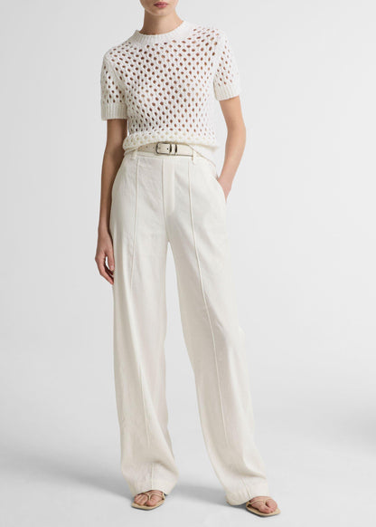 Joan High Rise Pull-On Linen Pant Off White by Vince - view 1