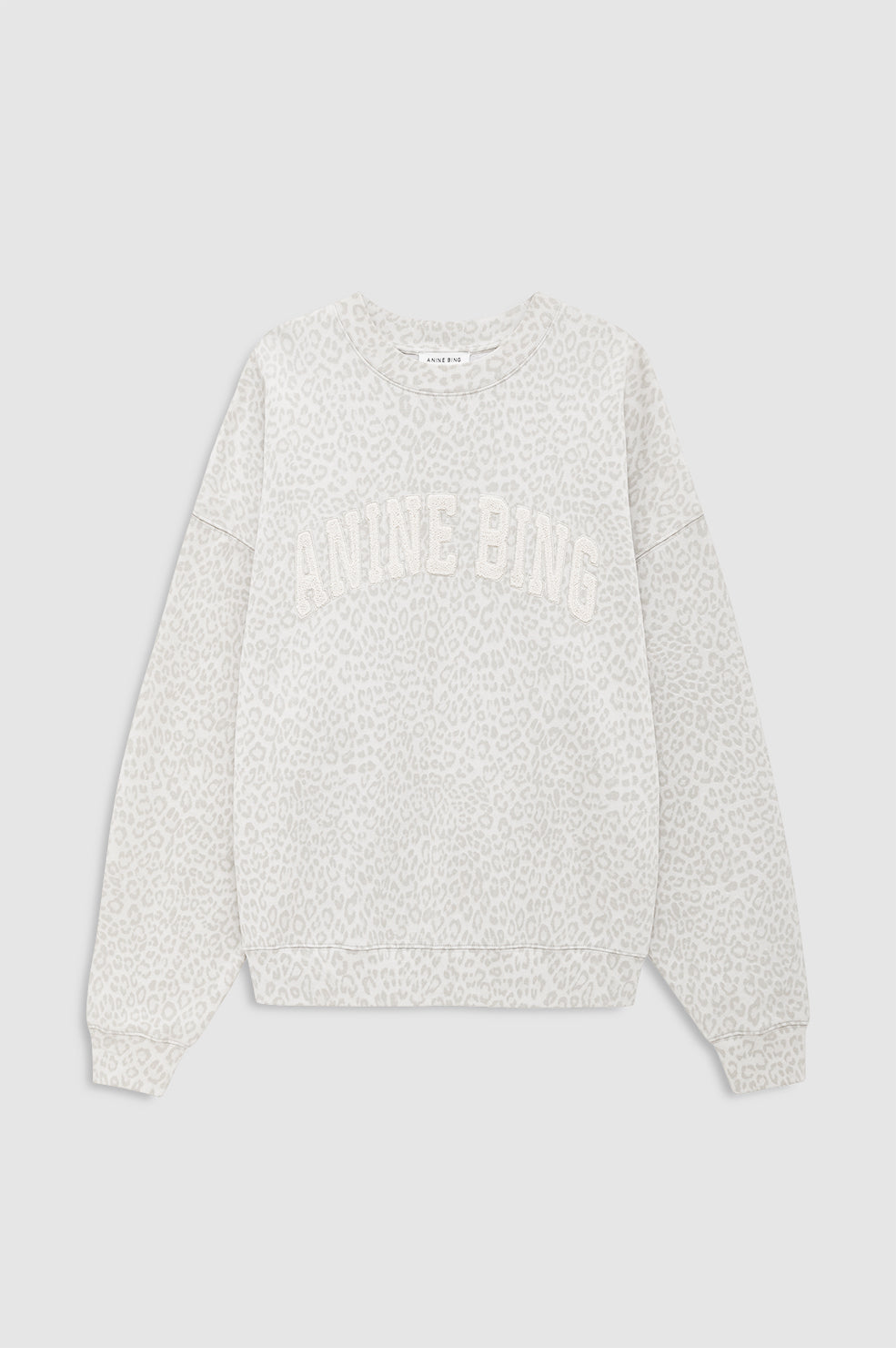 MILES SWEATSHIRT ANINE BING - WASHED WHITE LEOPARD
