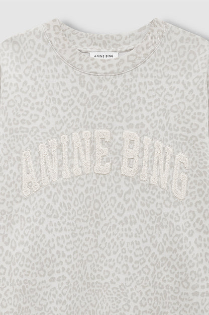 MILES SWEATSHIRT ANINE BING - WASHED WHITE LEOPARD