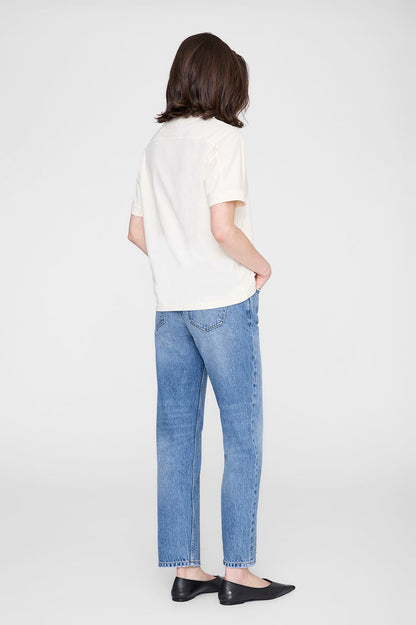 Jaylin Tee Collegiate In Washed Cream by ANINE BING - view 4