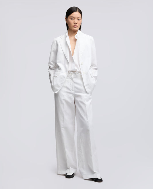 SINGLE-BREASTED COTTON & LINEN BLAZER MOD. 0968