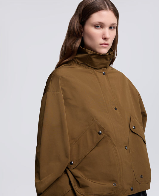 WATER-REPELLENT FUNNEL NECK MILLEPIEDI JACKET