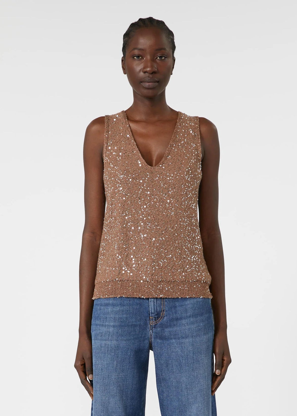Aciaici Knitted Top In Powder by Max Mara - view 1