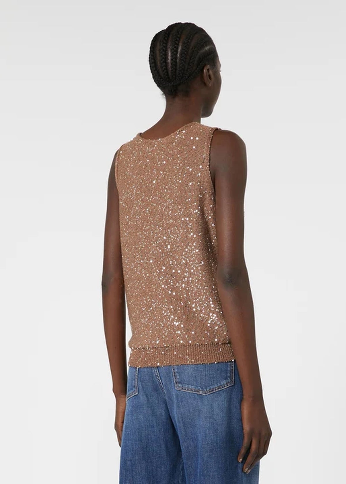 Aciaici Knitted Top In Powder by Max Mara - view 2