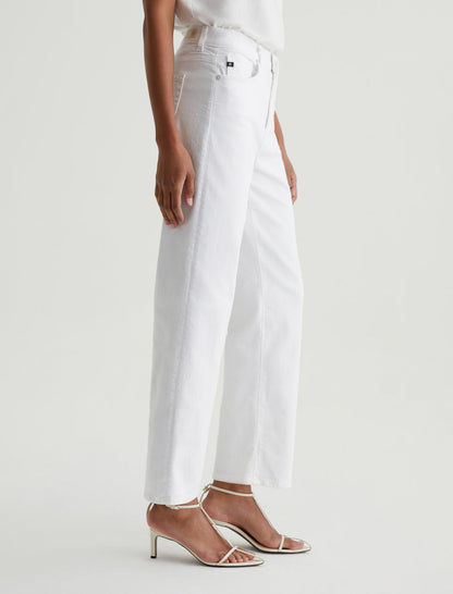 BRINLEY MID RISE STRAIGHT CROP WHITE