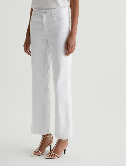 BRINLEY MID RISE STRAIGHT CROP WHITE