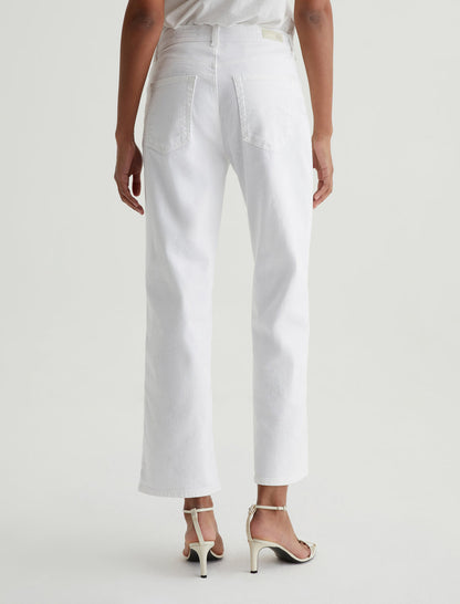BRINLEY MID RISE STRAIGHT CROP WHITE