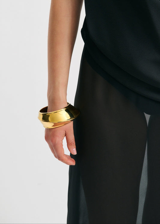 June Medium Bangle In Gold by Anna Rossi Jewellery - view 1