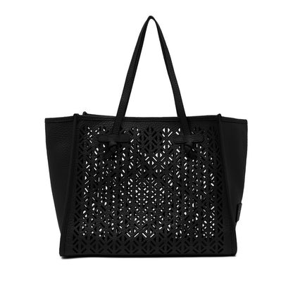 MARCELLA PERFORATED LEATHER TOTE