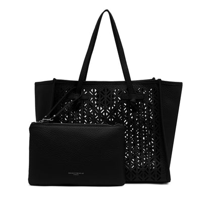 MARCELLA PERFORATED LEATHER TOTE