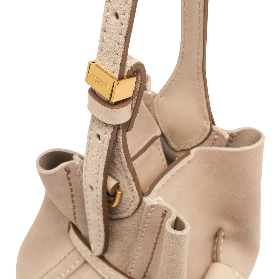 SIENNA MINI SUEDE NUDE HANDBAG
