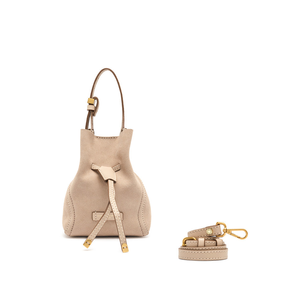 SIENNA MINI SUEDE NUDE HANDBAG