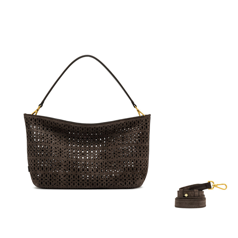 Mashup Small Laser Cut Bag Moka by Gianni Chiarini - exclusive to MOYA