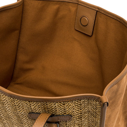 MARCELLA BAG COOKIE RAFFIA & SUEDE