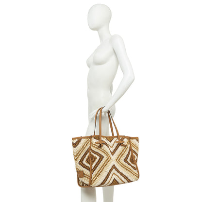 MARCELLA BAG CUOIO RAFFIA