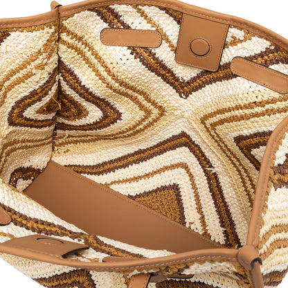 MARCELLA BAG CUOIO RAFFIA