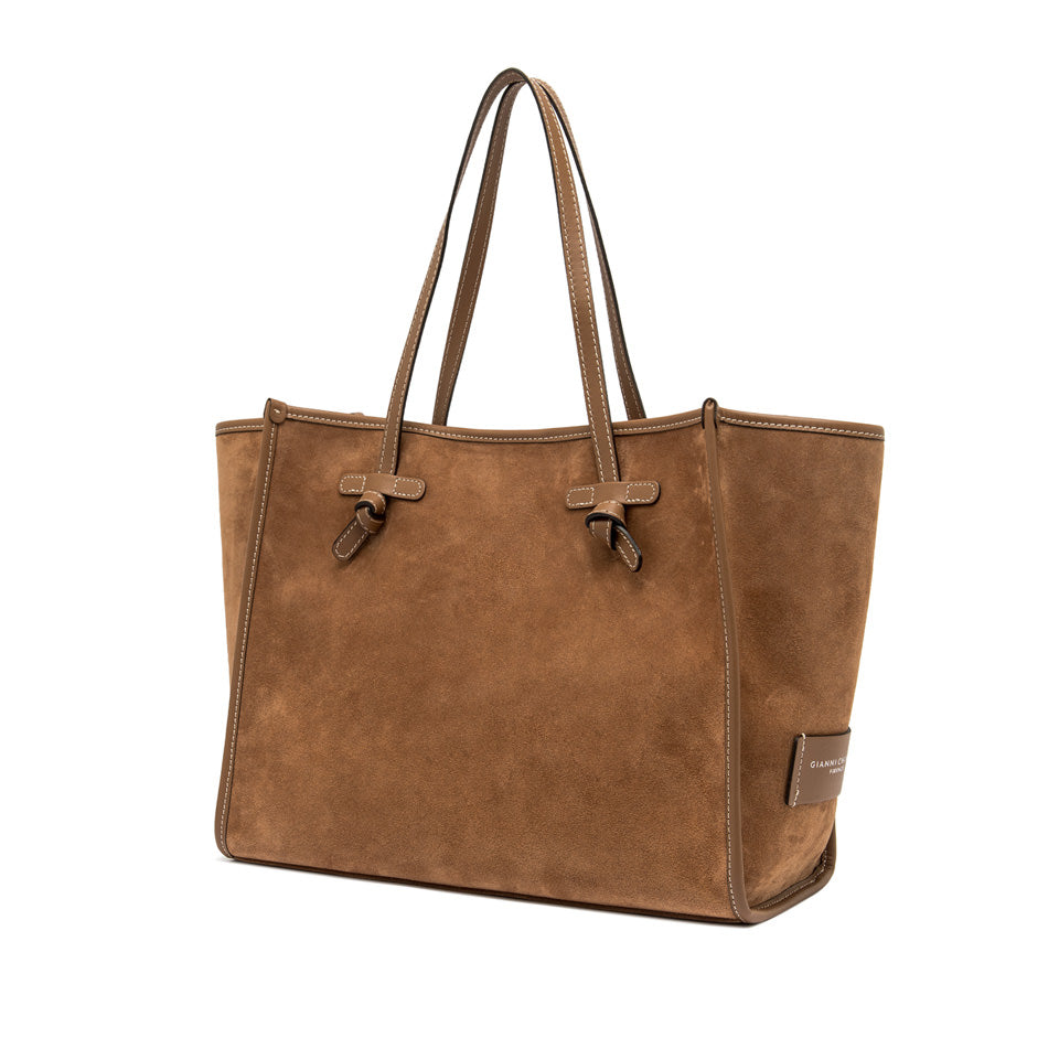 MARCELLA BAG CARAMEL SUEDE